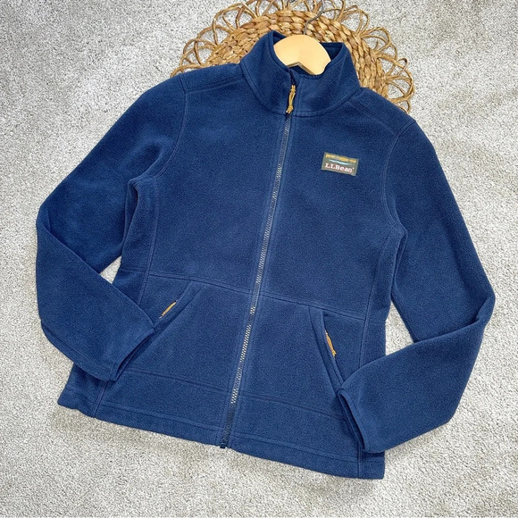 L.L.Bean Women's Mountain Classic Fleece Jacket Nautical Navy Size PXXS - Picture 2 of 16